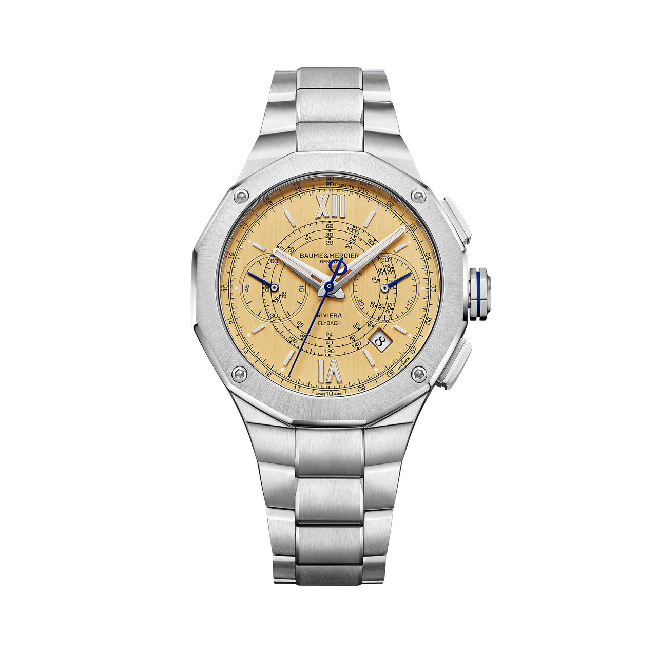 Men's Baume & Mercier Riviera Flyback Automatic Chronograph 41 mm Stainless Steel Watch, front view image number 0